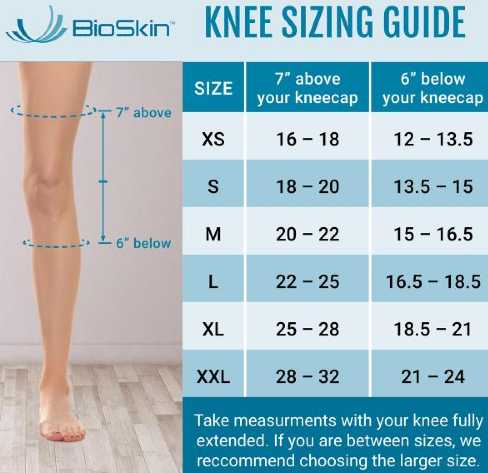 Bioskin Q-Brace Patella Stabilizing Brace sizing