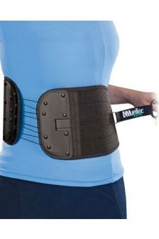 MUELLER Sports Medicine Lumbar Back Brace, Lower Back Pain Relief and  Support Belt for Men and Women, Black, Small (22-30 Inches)