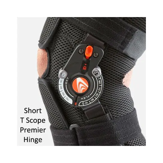 Breg Fully Adjustable Black T Scope Post Op Medium Black Knee Brace